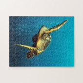 Puzzle Sea Turtle Swimming Underwater (Horizontal)