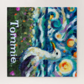 Puzzle Seagull Van Gogh Style Beach Personalized (Horizontal)
