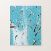 Puzzle Seagulles Volant Sky Ocean Thème de mer (Vertical)