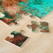 Puzzle Seahorse tropical carribean turquoise orange  (Côté)
