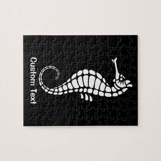 Puzzle Seahorse White (Horizontal)