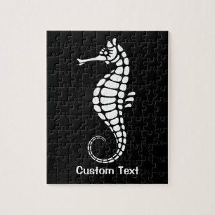 Puzzle Seahorse White