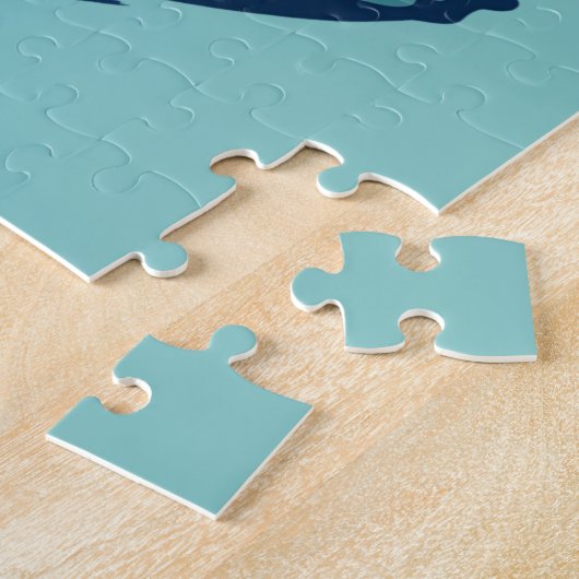 Puzzle Seas Day Retro Dolphin Océan esthétique (Côté)