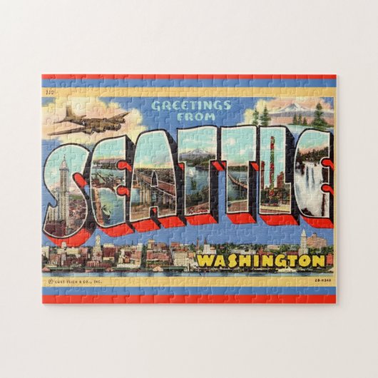 Puzzle Seattle Greeting 11x14 (Horizontal)