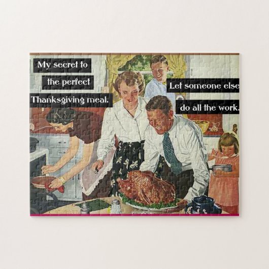 Puzzle Secret au dîner Thanksgiving Parfait Vintage (Horizontal)