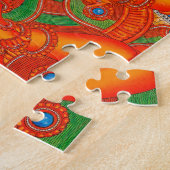 PUZZLE SEIGNEUR INDIEN DU SUD GANESH TANJORE PAINTING (Côté)