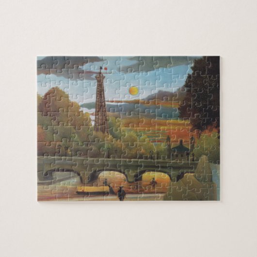 Puzzle Seine and Eiffel Tower at Sunset by Henri Rousseau (Horizontal)