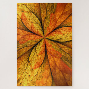 Puzzle Sensation d'automne, Fleur Abstraite fractale mode