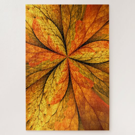 Puzzle Sensation d'automne, Fleur Abstraite fractale mode (Vertical)
