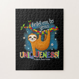 Puzzle Sensibilisation sur l'autisme Sloth Maintenez Votr