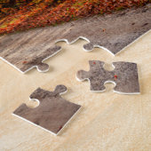 Puzzle Sentier boisé avec feuillage d'automne (Côté)
