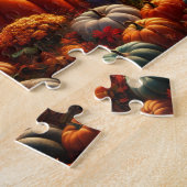 Puzzle Sentier de citrouilles, forêt automnale (Côté)