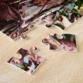 Puzzle Sentiments d'automne, feuilles rouges sur un arbre (Côté)