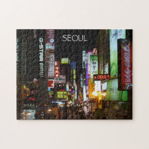 Puzzle seoul city lights