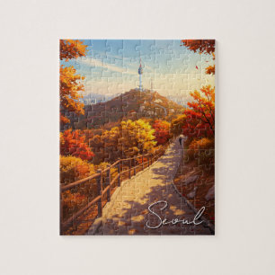 Puzzle Séoul Namsan Sud-Coréen Automne