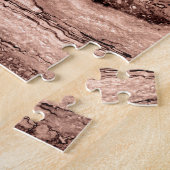 Puzzle Sépia beige brun moderne brûlé granit orange (Côté)