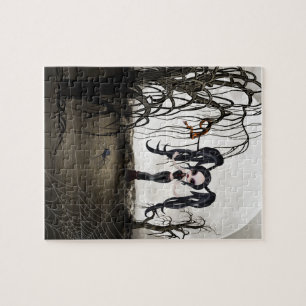 Puzzle Sepia Goth Girl