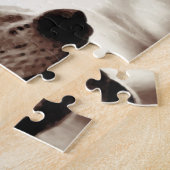 Puzzle Sepia Wolf Motivation Liberté Nuit Plein Lune (Côté)