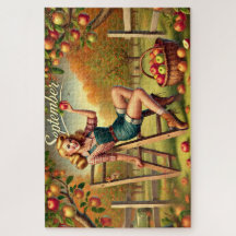 Septembre Pin-up de récolte de pays