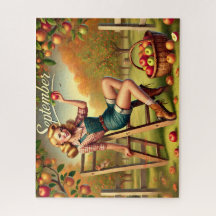 Septembre Pin-up de récolte de pays