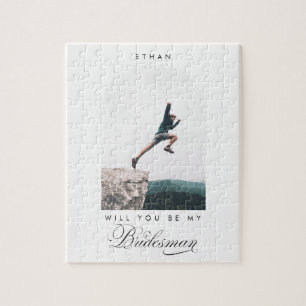 Puzzle Seras-tu mon Bridesman Minimal Photo Moderne Arch