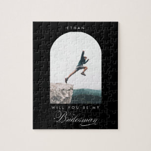 Puzzle Seras-tu mon Bridesman Minimal Photo Moderne Arch