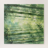Puzzle Serene Bamboo Forest Mist Glow (Horizontal)