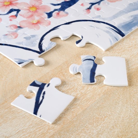 Puzzle Serene Fox & Mount Fuji – Japanese Spring (Côté)