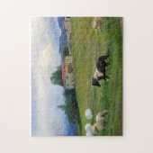 PUZZLE SERENE ICELAND HORSES COTTON BALLES (Vertical)