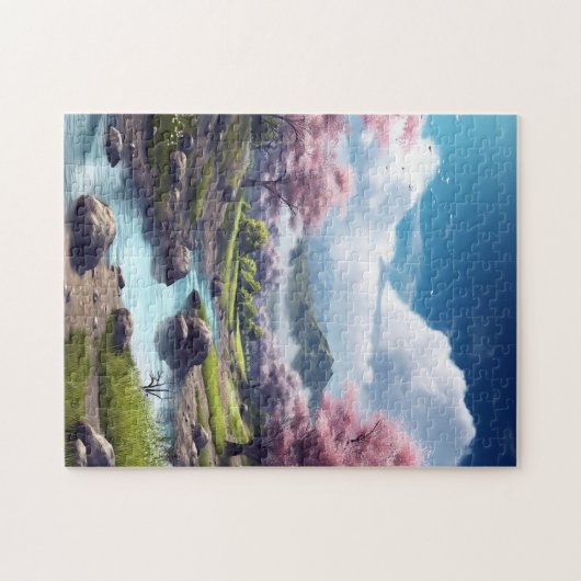 Puzzle Serene Spring Mountain (Horizontal)