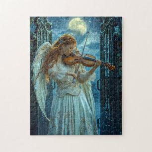 Puzzle Sérénité Céleste Ange Féminin avec un Violon