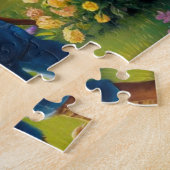 Puzzle Sérénité dans la peinture du village (Côté)
