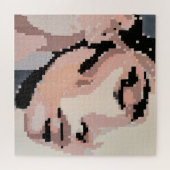 Puzzle Serenity Moderne Neutre Pixel Art Portrait (Horizontal)