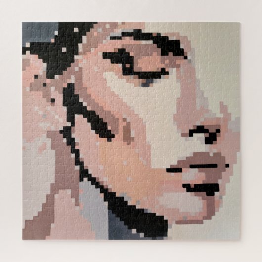 Puzzle Serenity Moderne Neutre Pixel Art Portrait (Vertical)