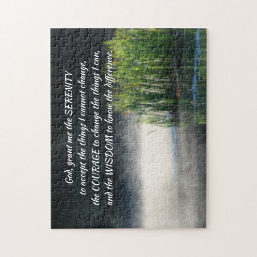Puzzle Serenity Prayer Cattails Dans Mist Inspiration    (Vertical)