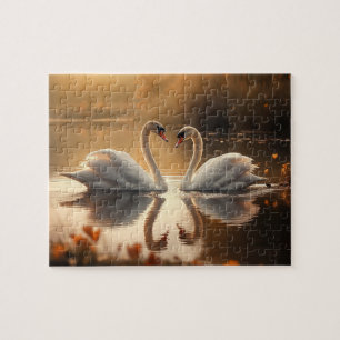 Puzzle Serenity Twilight - Swans in Love