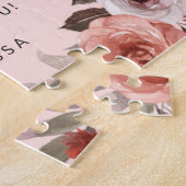 Puzzle Serez-Vous Ma Fille Fleur ? Floral rose pâle (Côté)