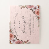 Puzzle Serez-Vous Ma Fille Fleur ? Floral rose pâle (Vertical)