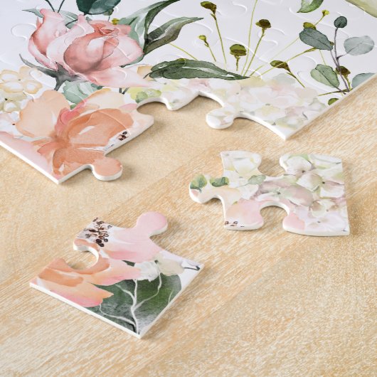 Puzzle Serez-Vous Ma Fille Fleurie Rose Script (Côté)