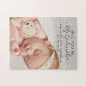 Puzzle Serez-Vous Ma Godmère Classique Photo Personnalisé (Horizontal)