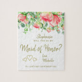 Puzzle Serez-vous ma servante d'honneur fleurie romantiqu (Vertical)