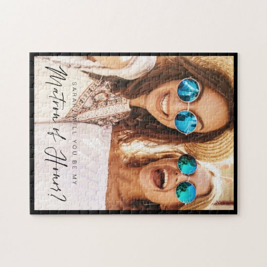 Puzzle Serez-vous mon chef d'honneur photo de script tend (Horizontal)