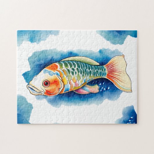 Puzzle - Série aquarelle : Koi Fish (Horizontal)