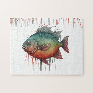 Puzzle - Série aquarelle : Piranha