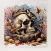 Puzzle Serpent Avec Crâne Automne (Vertical)
