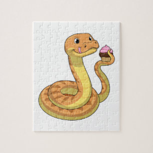 Puzzle Serpent avec muffin