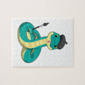 Puzzle Serpent comme peintre avec pinceau (Horizontal)