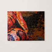 Puzzle Serpent de maïs grunge lové (Horizontal)