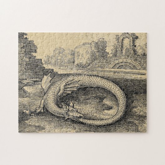 Puzzle Serpent Dragon Ouroboros (Horizontal)
