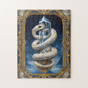 Puzzle Serpent Fantastique et Cristal Alchimie Vintage
